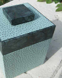 Blue Box with gold marbling